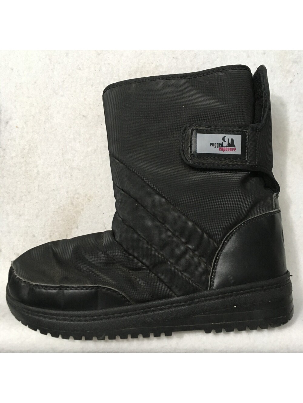 Rugged Exposure Mens Boots Size 7 Black hook-and-loop soft Boots